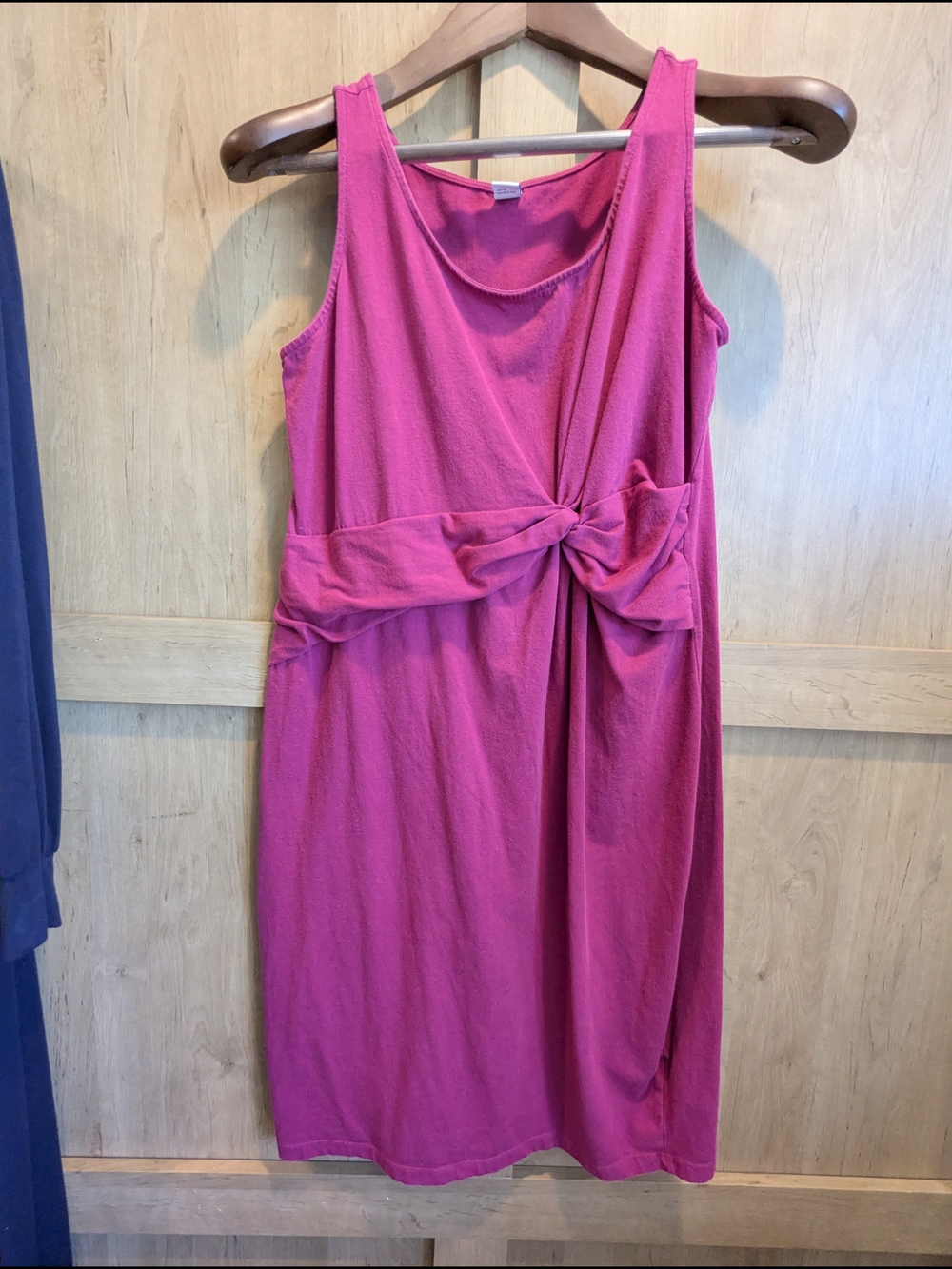 Old Navy Fuchsia Sleeveless Midi Dress with Front Knot